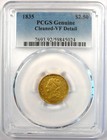 1835 Classic Gold Quarter Eagle  2 50 Coin - Certified Pcgs Vf Details - Rare 