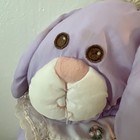 Vintage Fisher-price Puffalumps Purple Bunny Rabbit Nylon Plush Toy 1986 Easter
