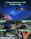 4 Channel 360   Dash Cam Front Rear Inside 1080p Car Camera 24h Parking Monitor