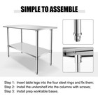 30 36 48  Stainless Steel Table commercial Restaurant Kitchen Prep   Work Table