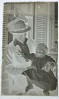Antique Glass Plate Photo Negative - Portrait Of A Mother And Child On Porch