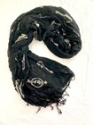 Hard Rock Cafe Scarf Guitar Black Oblong Unisex Type