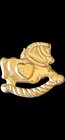 New Infant Toddler 14kt Gold Rocking Horse Girls Screw Back Pierced Earrings