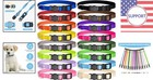 Vibrant 16 Colors Nylon Puppy Collars - Safe   Adjustable With Breakaway Clasp