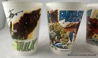 Lot Of  4  1977 Marvel 7 Eleven Slurpee Cup Thor Hulk Fantastic Four Daredevil