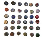 36 Mixed Beer Bottle Caps Colorful Assorted Collectible Metal Vintage Some Rare