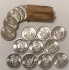 Morgan Dollars 1878-1893 Cc -lot Of 5 Uncirculated Mixed Dates Au bu Coins  Us
