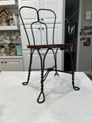 Vintage Ice Cream Parlor Child Twisted Wrought Iron Chair