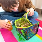 Fashion Stationery Insulated Lunch Bag Kids Box Folding Blue  Green