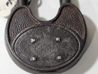  corbin  Pimpled Steel Padlock W  Key  Old Antique Vintage Lock
