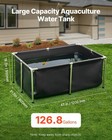 Canvas Fish Pond  126 8 Gal Above Ground Fish Pond  Foldable Pvc Koi Tank  Rect
