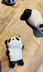 Panda Figurine Set Of 4 Chopstick Rests holders Black   White