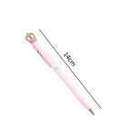 2 Pcs Pink Shiny Metal Crown Ballpoint Pen Cute Crystal Crown Pens Stationery   