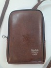 Kodak Vintage Camera Brown Leather Pouch Case With Padded Zipper For Photography