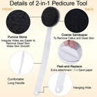 Double Sided Pumice Stone For Feet With Long Handle 13 7   Hard Skin Callus Remo