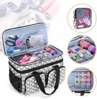 Pouch And Detachable Dividers  2 Layers Sewing Storage Bag For Sewing Supplies