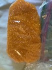 Four Bags Of Stained Glass Embellishment Beads Orange  White  Black And Green
