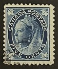 Travelstamps  Canada Stamps Scott  70 - 5 Cent Queen Victoria Used