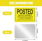 8 Pcs Large Posted No Trespassing Signs Private Property 10 X 14 Inch Metal No H