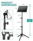 70 - Inch Metal Professional Portable Sheet Music Stand     Folding Adjustable    