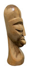 Mid Century Carved Hard Wood Totem Maori Style Tiki Carving Wooden 15 Inch