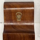 Antique Vintage Koa Wood Hawaiian Coat Of Arms Bookend  Hawaii