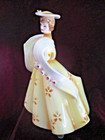 Vintage Victorian Lady Porcelain  Figurine Planter Numbered  7 1 2 