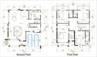 36x40 Feet House Design Plans 11x12 Meter 4 Beds 5 Baths Hip Roof  a4 Hard Copy 