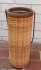 Hand Crafted Nantucket Style Tall Narrow Basket Vase With Handle