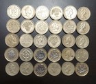 Uk Great Britain 69 Pounds Face Value Vintage Lot Of Coins World Qeii