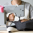 Janome New Home Derby Graceful Gray Basic Sewing Machine Compact Portable