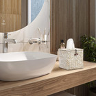 Tissue Box Cover Square Seagrass Tissue Box With Lid  Woven Tissue Box Holder Ru