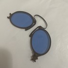 Antique Pince Nez Light Blue Glasses  Spring Nose Glasses Spectacles Sunglasses