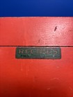 Vtg Imperial Methods Wood Dovetail Recipe Index Card Storage Box Hinge Lid Red