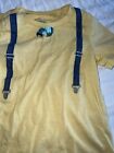 First Impressions Short Sleeve Tee 4t Boy Yellow Bow Tie Suspenders Graphic