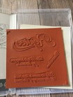 Stampin Up  His Light Red Rubber Stamp Set      Rejoice Christmas      new   