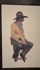 Coors Beer Framed Cowboy Print Gordon Snidow Vintage 1978 Adolph Coors Company