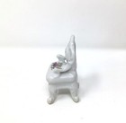 Vintage Miniature Porcelain Chair Purple Flower Dollhouse Furniture Japan