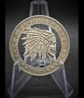 Hobo Coin Indian Skull Western Skeleton Warrior Native American Cut Coin Dollar