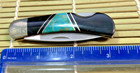 Santa Fe Stoneworks Jewelry Collection 1 3 4  Lockback Knife - Turquoise And Jet
