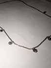 Vintage Liquid Sterling Necklace With Onyx Beads 20  5 58 G