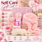 Pink Spa Gift Set For Women 12pc Self Care Basket Birthday Gift For Her