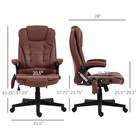 Massage Office Chair W  Heat  Executive Desk Chair  Rust Red