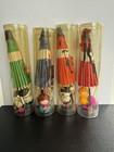 Vintage Japanese Souvenir Lot  Washi Paper Toothpicks umbrella Geisha Doll Picks
