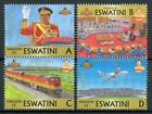 Swaziland Eswatini Stamps 2018 Mnh Independence Trains Aviation Royalty 4v Set