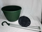 10  Green Hanging Baskets  set Of 10  Plastic Imperial Flower Pots 