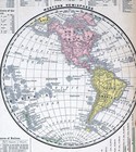 1885 Mcnally Map - World In Hemispheres - Mountains Lakes Areas Army Navy Sizes