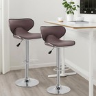 Bar Stools Set Of 2  Counter Height Adjustable Bar Stools With Back Bar Stool Pu