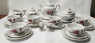 Vintage 1950 s - 60 s Child s 28 Piece Porcelain Tea Set Pink Roses Japan
