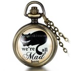 Vintage Steampunk Retro Bronze Design Pocket Watch Quartz Pendant Necklace Gift